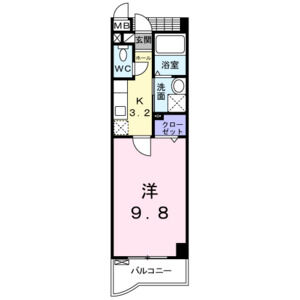 1K 間取り図
