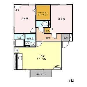 2LDK 間取り図