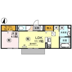 1LDK 間取り図