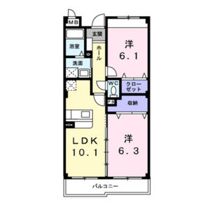 2LDK 間取り図