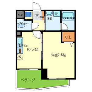 1K 間取り図
