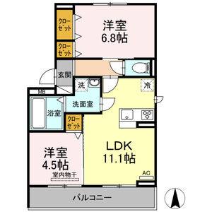2LDK 間取り図