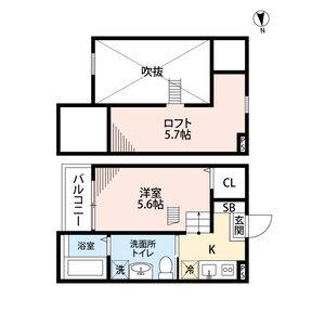 1K 間取り図