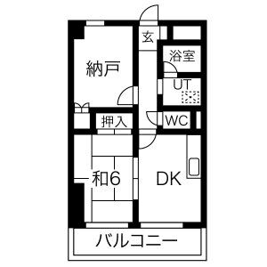 2DK 間取り図