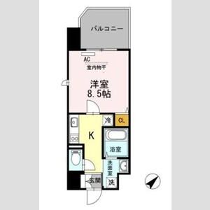 1K 間取り図