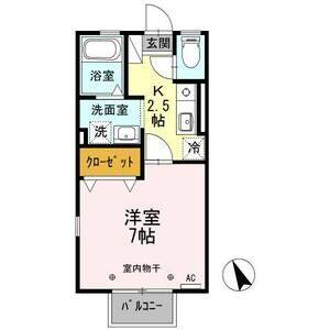 1K 間取り図