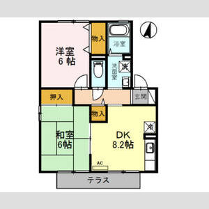 2DK 間取り図