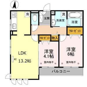 2LDK 間取り図