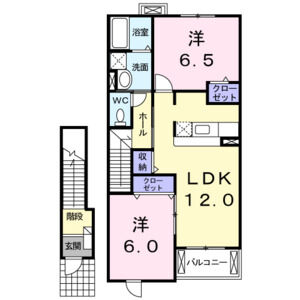 2LDK 間取り図