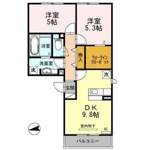 2DK 間取り図