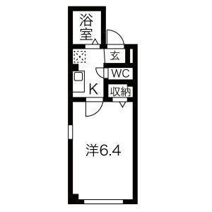 1K 間取り図