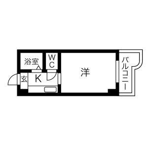 1K 間取り図