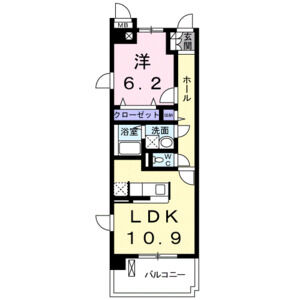 1LDK 間取り図