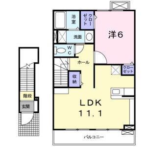 1LDK 間取り図