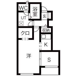 1K 間取り図
