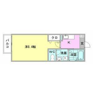 1K 間取り図