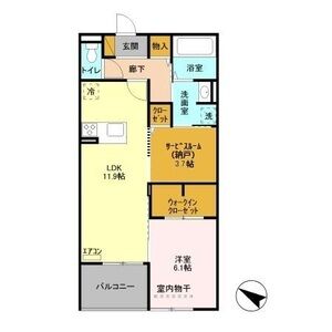 1LDK 間取り図