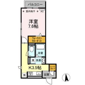 1K 間取り図