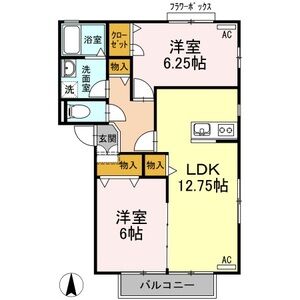 2LDK 間取り図