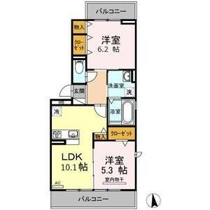 2LDK 間取り図