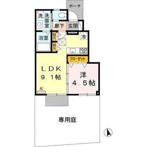 1LDK 間取り図