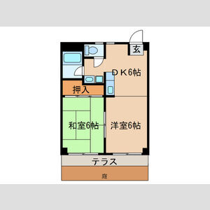 2DK 間取り図