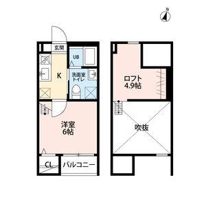 1K 間取り図