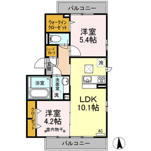 2LDK 間取り図
