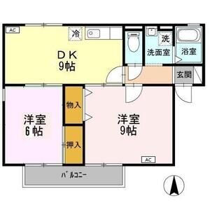 2DK 間取り図