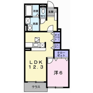 1LDK 間取り図