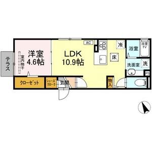 1LDK 間取り図