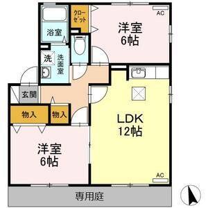 2LDK 間取り図