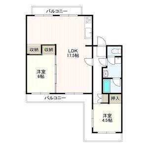 2LDK 間取り図