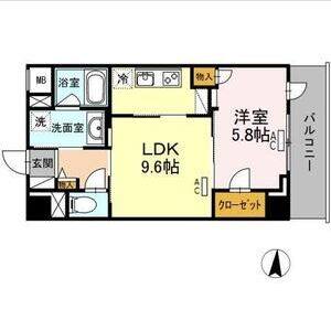 1LDK 間取り図