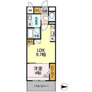 1LDK 間取り図
