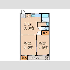 2DK 間取り図