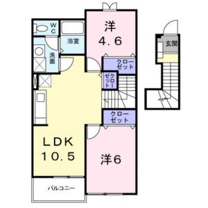 2LDK 間取り図