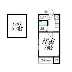 1K 間取り図