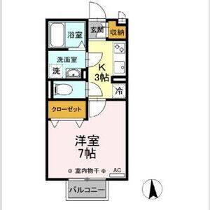 1K 間取り図