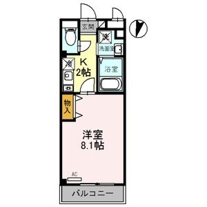 1K 間取り図