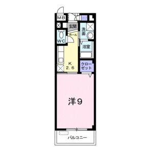 1K 間取り図