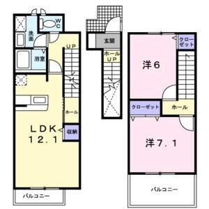 2LDK 間取り図