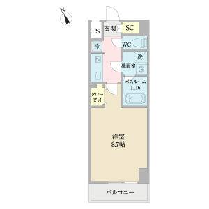 1K 間取り図