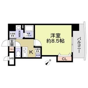 1K 間取り図