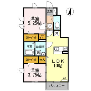 2LDK 間取り図