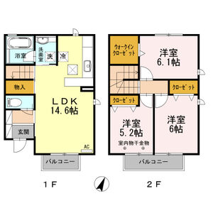 3LDK 間取り図