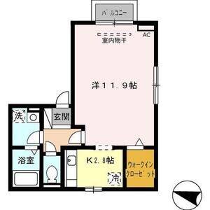 1K 間取り図