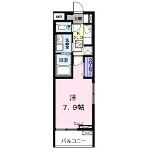1K 間取り図