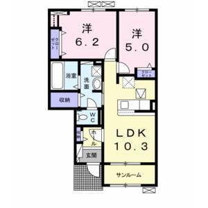 2LDK 間取り図