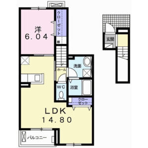1LDK 間取り図